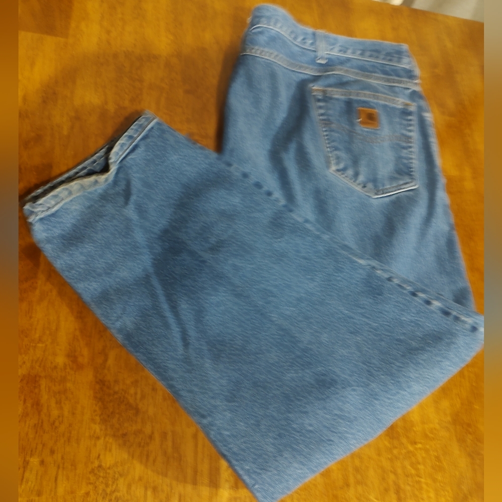 Men's Carhartt blue jeans 100% cotton five pocket jeans size 48/30